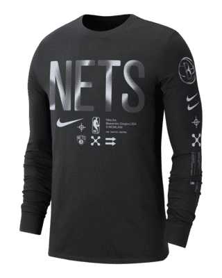 Brooklyn Nets Men's Nike NBA Long-Sleeve T-Shirt. Nike IN